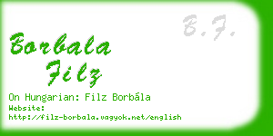 borbala filz business card